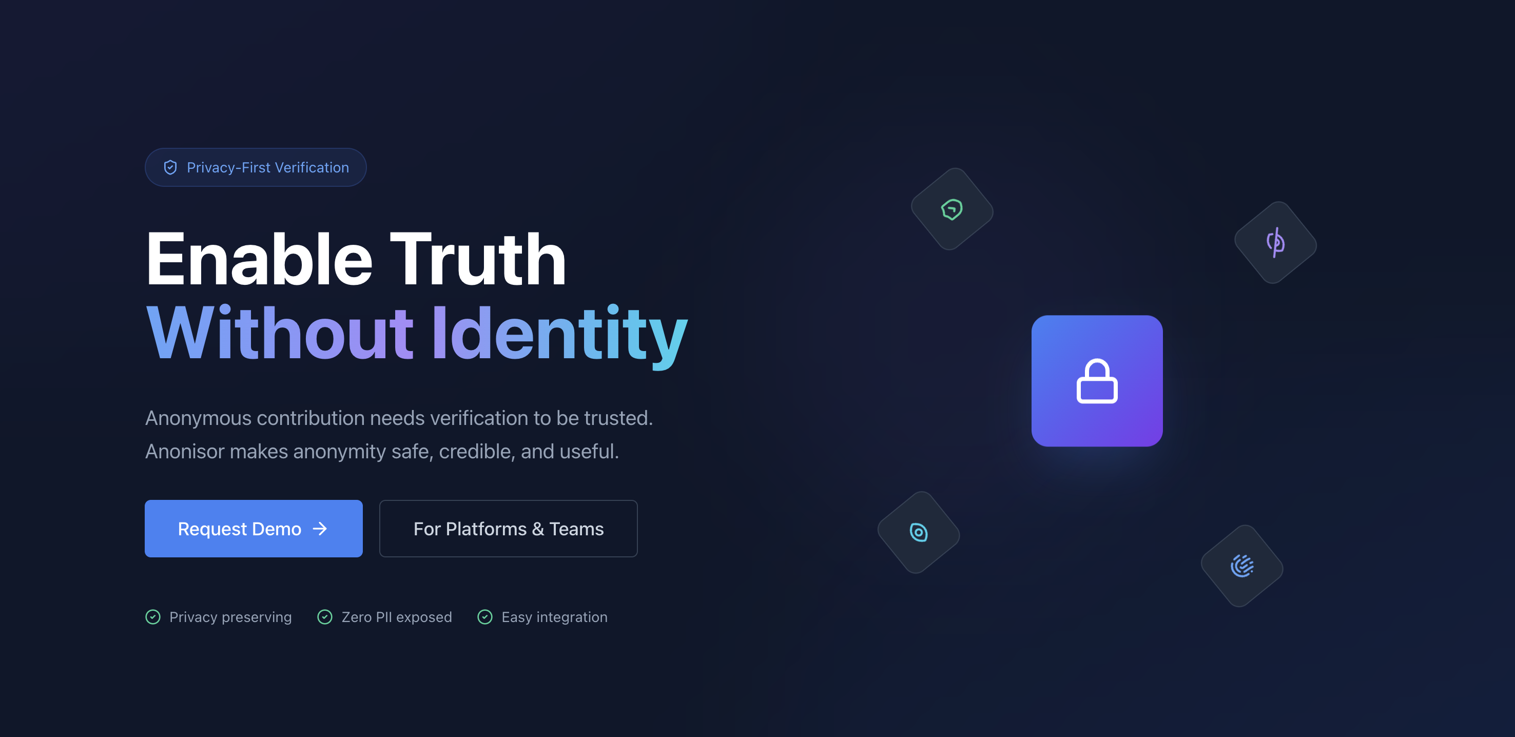 Anonisor - Anonymous Verification